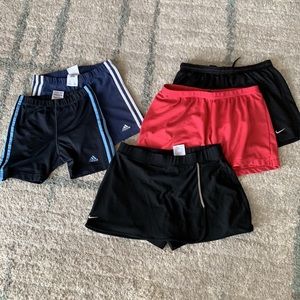 5 Pairs of Nike & Adidas Athletic Shorts.